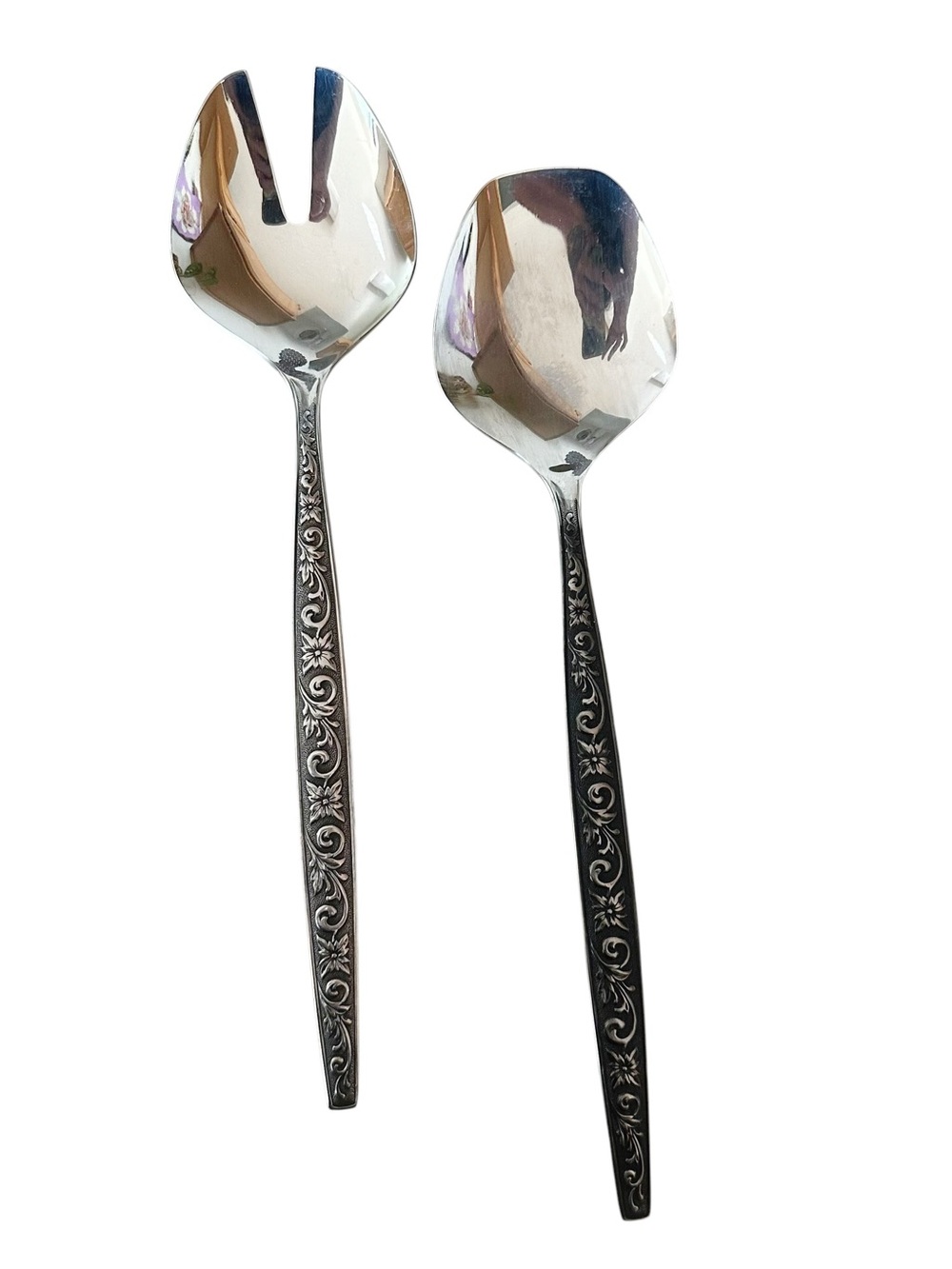 International Silver Vintage ‘Di Lido’ Salad Serving Spoon Set